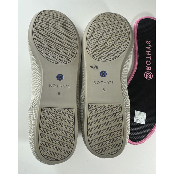 Rothy’s The Loafer Double Stitch Linen Tan Cream Slip On Shoes Women’s Size 8 - Picture 4 of 16